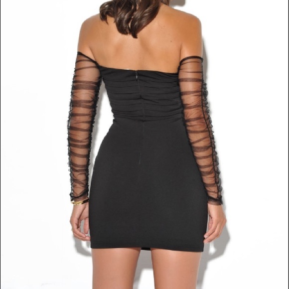 Sexy Ruched Sleeve Mini Dress - Picture 2 of 5